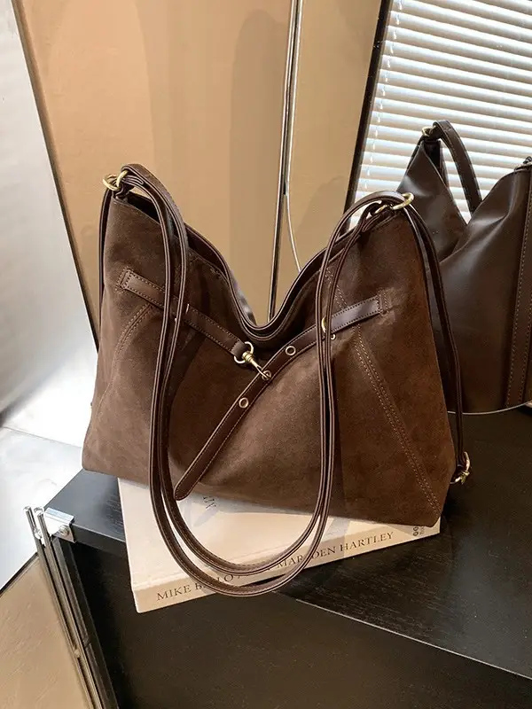 Brown Leather Shoulder Tote Bag for Women 2024 - Image 5
