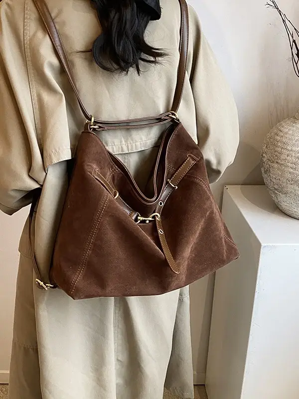 Brown Leather Shoulder Tote Bag for Women 2024 - Image 6