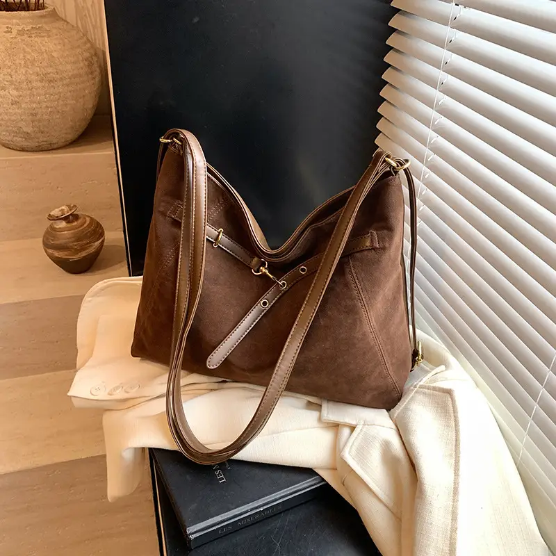 Brown Leather Shoulder Tote Bag for Women 2024 - Image 2