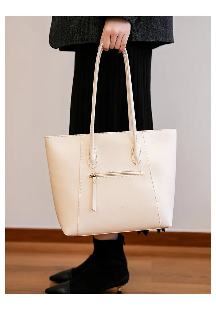 Brown Large Capacity Women's Tote Bag Shoulder Handbag — feature 34