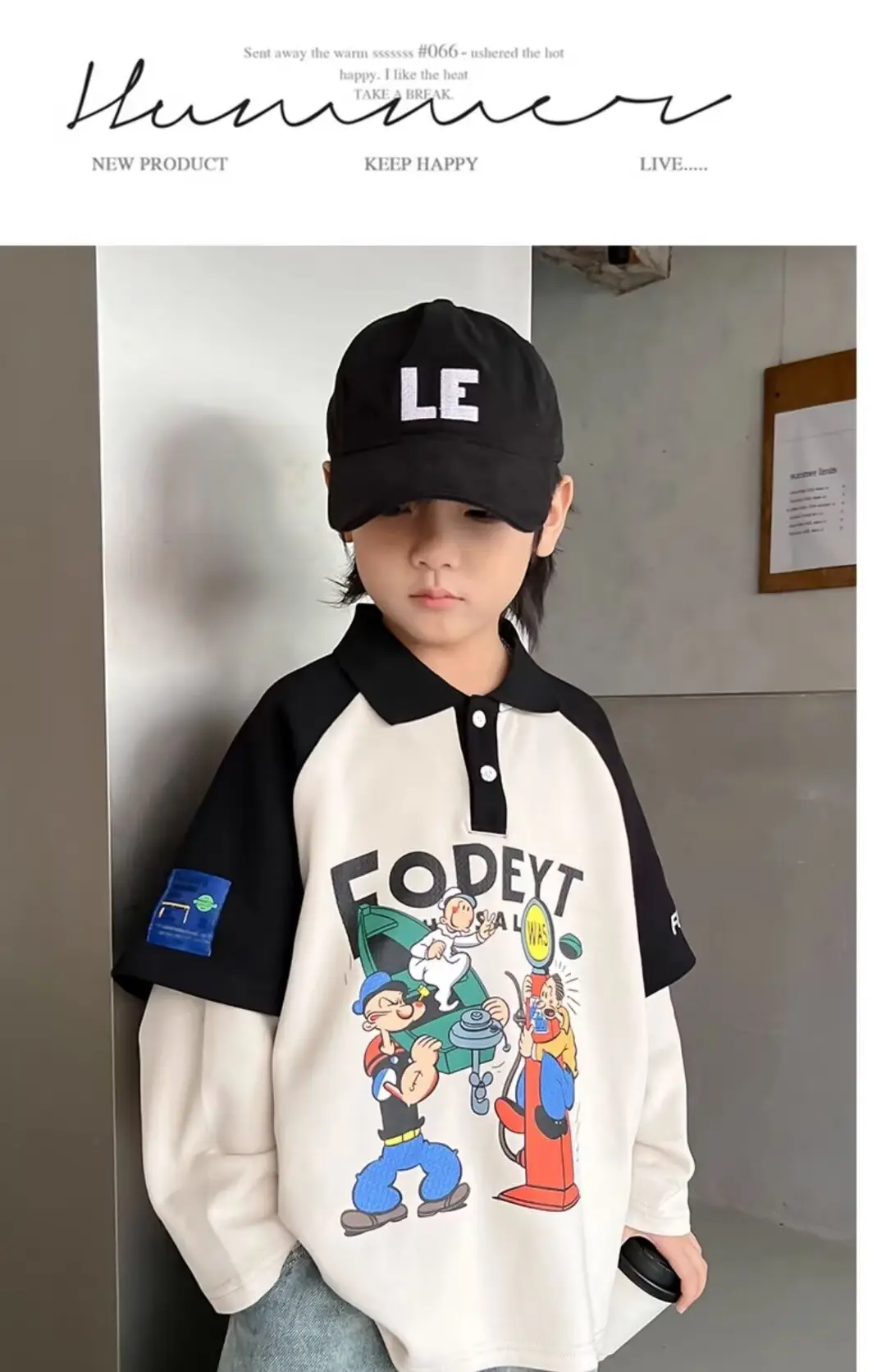 Boys' Cartoon Polo Shirt Long Sleeve Spring Autumn 2025 — feature 7