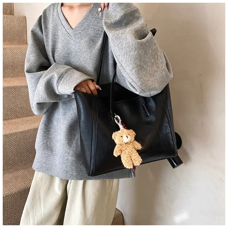 Vintage Women's Shoulder Bag Beige 2024 New Autumn Winter — feature 10
