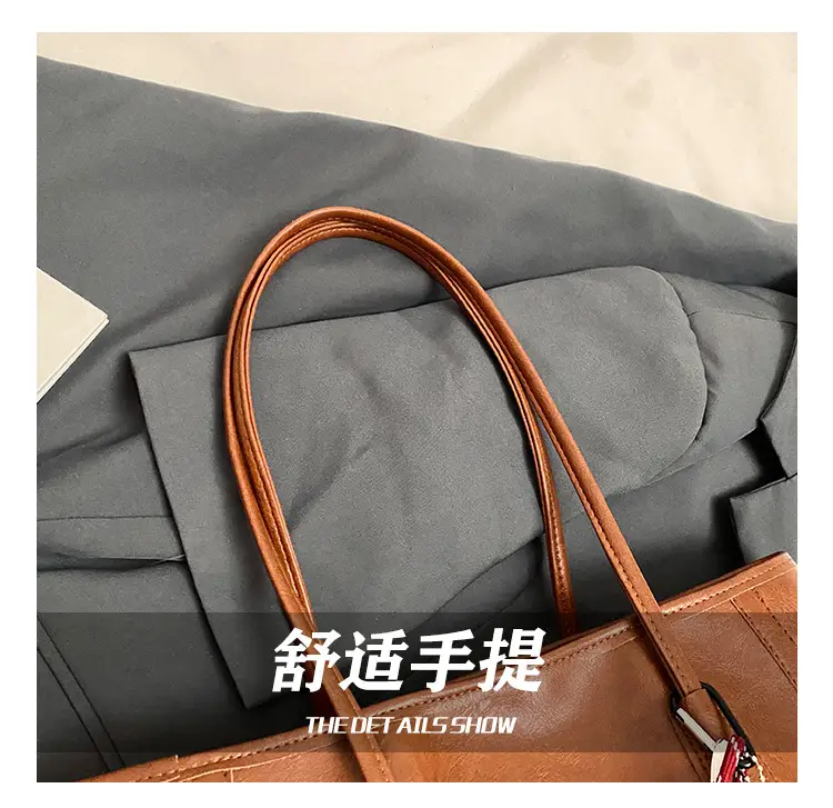 Vintage Women's Shoulder Bag Beige 2024 New Autumn Winter — feature 6