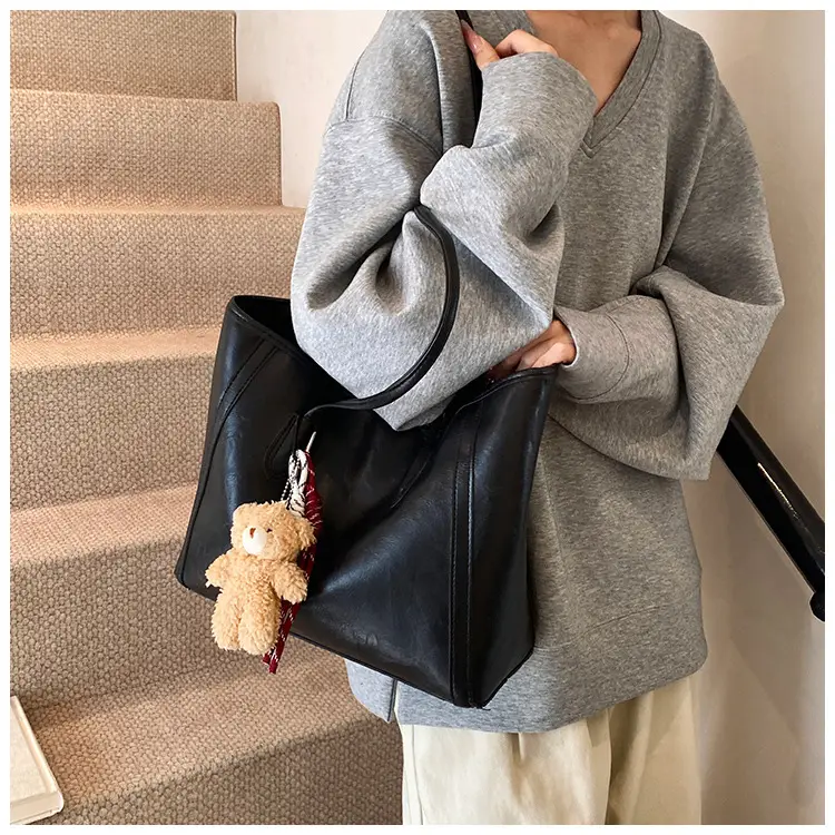 Vintage Women's Shoulder Bag Beige 2024 New Autumn Winter — feature 7