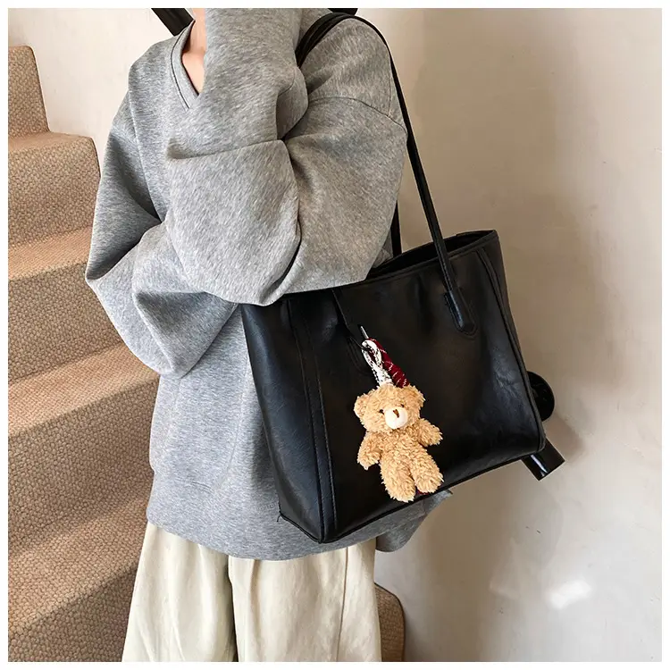 Vintage Women's Shoulder Bag Beige 2024 New Autumn Winter — feature 9