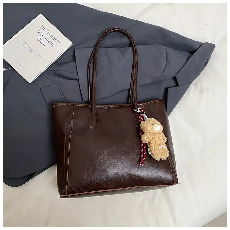Vintage Women's Shoulder Bag Beige 2024 New Autumn Winter - Image 4