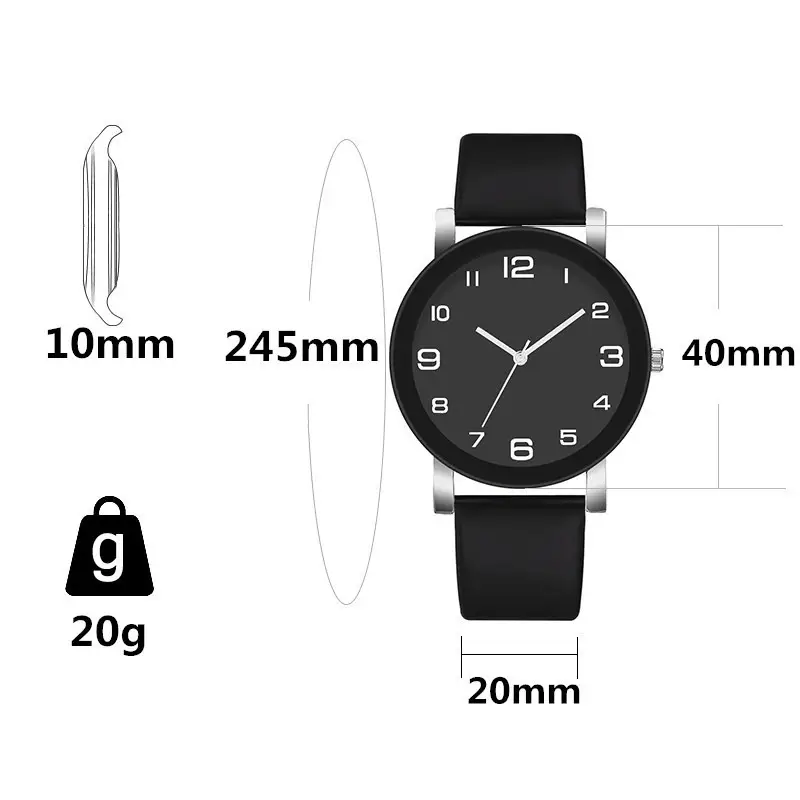 White Quartz Watch for Men Casual Style - Image 7