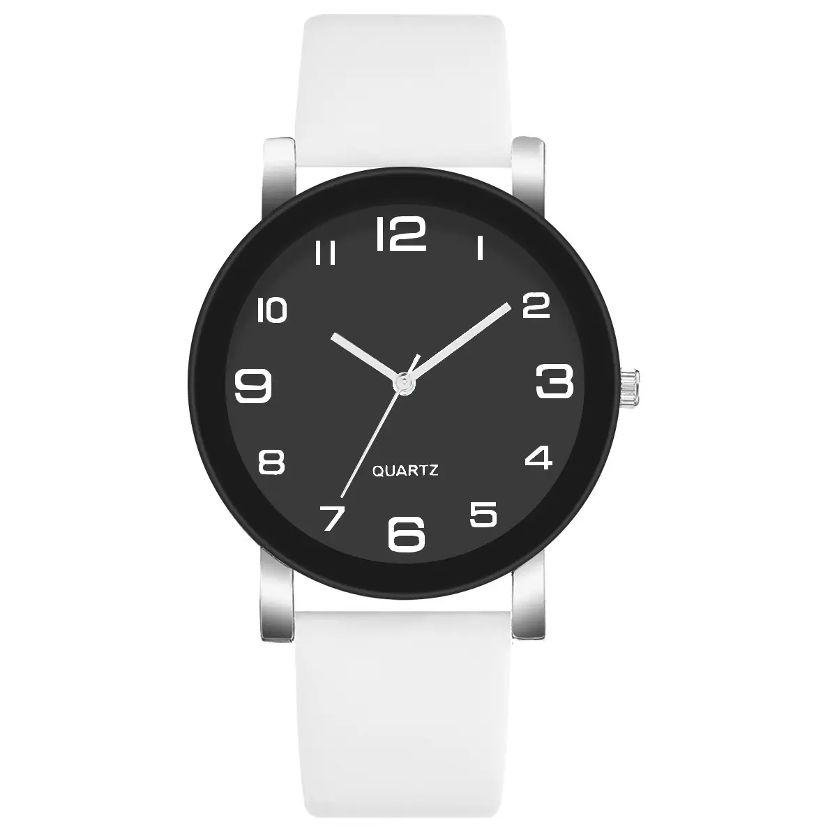 White Quartz Watch for Men Casual Style — feature 6