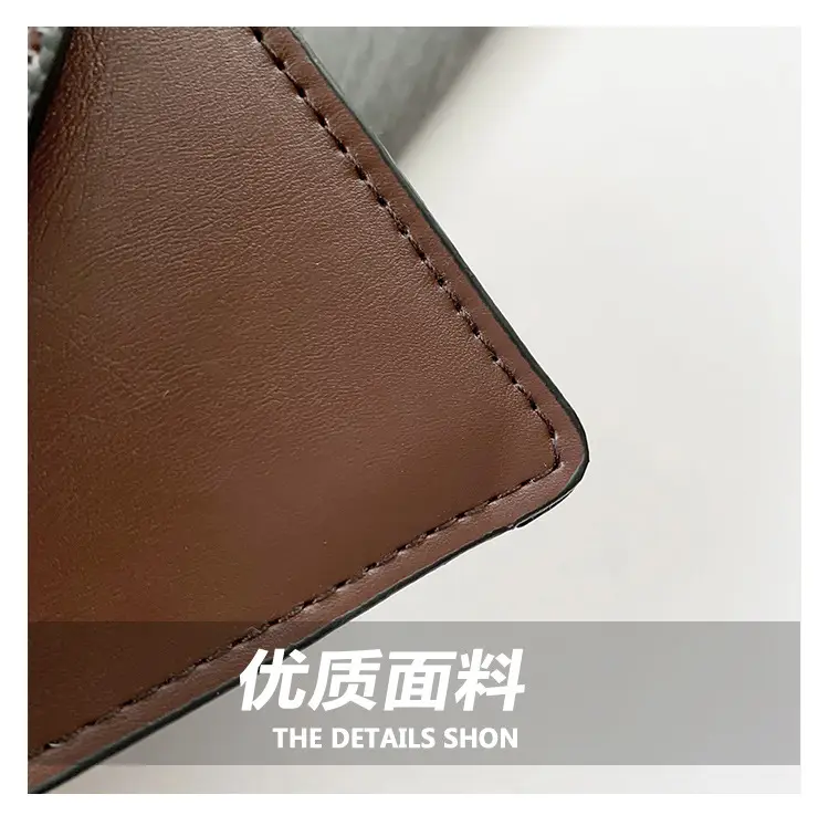 Brown Croc Leather Shoulder Bag with Gold Clasp — feature 6