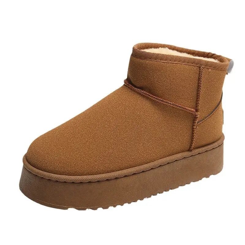 Thick-Soled Snow Boots for Women in Winter Fleece-Lined and Thickeneding Wholesale New Non-Slip Waterproof Subzero Warm Northeastern Cotton Shoes for Outer Wear - Image 7