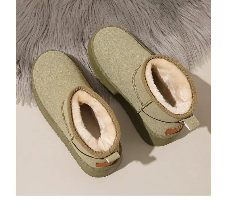Thick-Soled Snow Boots for Women in Winter Fleece-Lined and Thickeneding Wholesale New Non-Slip Waterproof Subzero Warm Northeastern Cotton Shoes for Outer Wear — feature 26