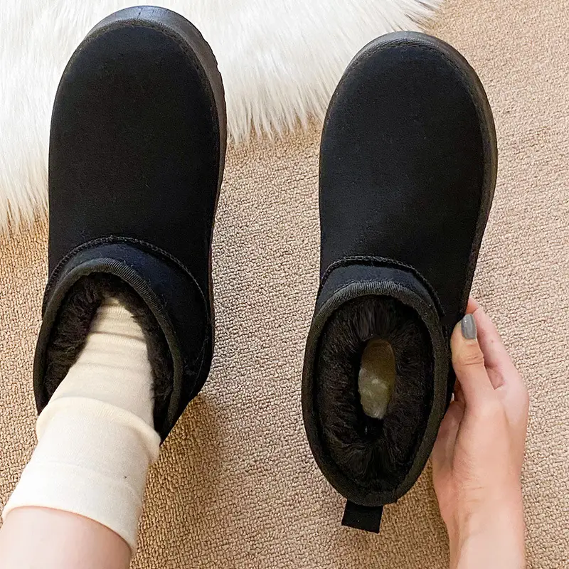 Thick-Soled Snow Boots for Women in Winter Fleece-Lined and Thickeneding Wholesale New Non-Slip Waterproof Subzero Warm Northeastern Cotton Shoes for Outer Wear - Image 2