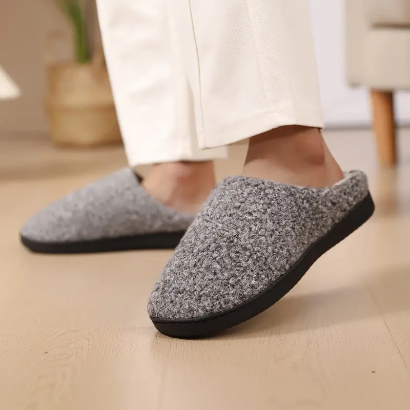 Cross-Border New Autumn and Winter Cotton Slippers for Women's Home Indoor Cotton Slippers for Men's Couple Slippers Comfortable and Warm Cotton Shoes - Image 4