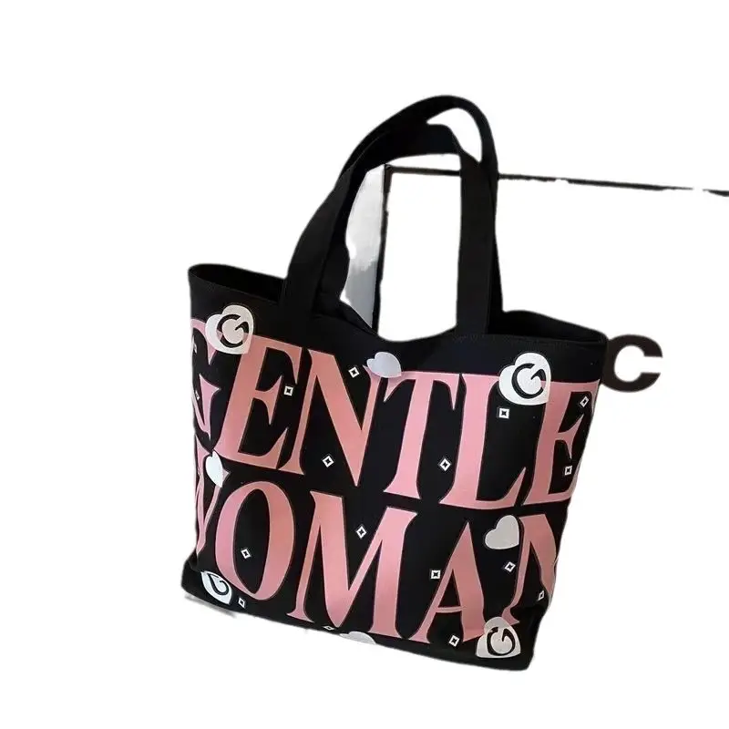 Printed Canvas Tote Bag for Students, Large Capacity, All-Match Design - Image 8