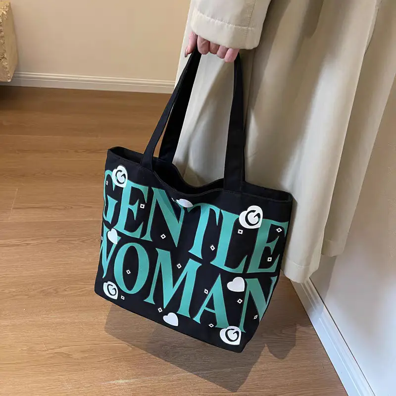 Printed Canvas Tote Bag for Students, Large Capacity, All-Match Design — feature 17