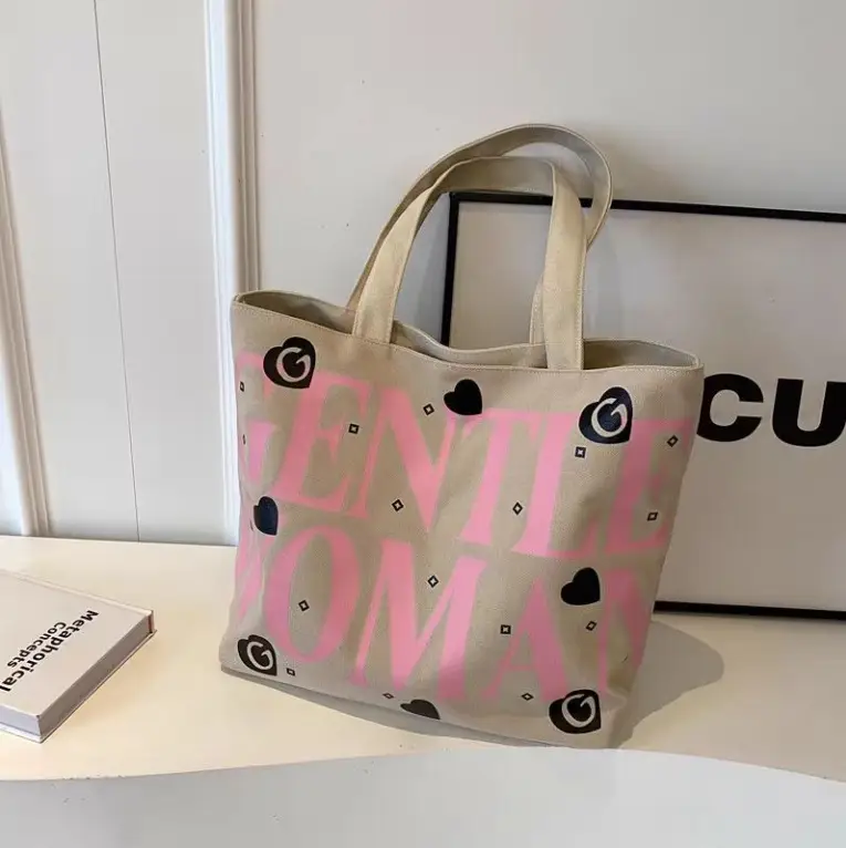 Printed Canvas Tote Bag for Students, Large Capacity, All-Match Design - Image 5
