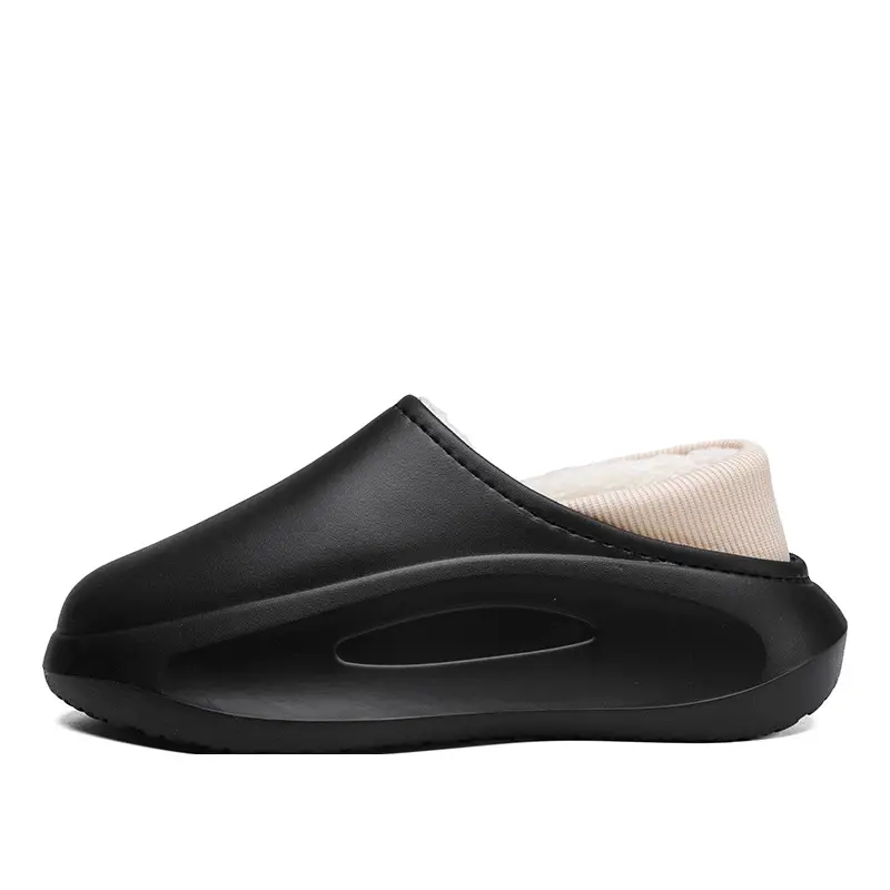 Cotton Slippers Men's Winter Outfit fleece-lined Thickened Warm Heel Couple Slippers Parent-Child Indoor Home Waterproof Cotton Shoes - Image 8