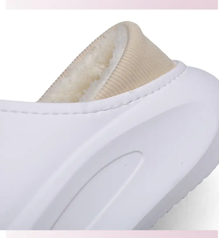 Cotton Slippers Men's Winter Outfit fleece-lined Thickened Warm Heel Couple Slippers Parent-Child Indoor Home Waterproof Cotton Shoes — feature 6
