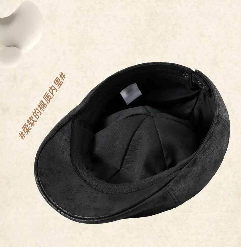 2025 New Retro Pu Leather Forward Hat for Men — feature 19