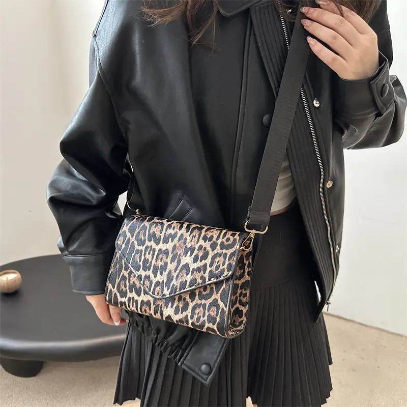 Leopard Print Textured Bag for Women 2024 - Image 5