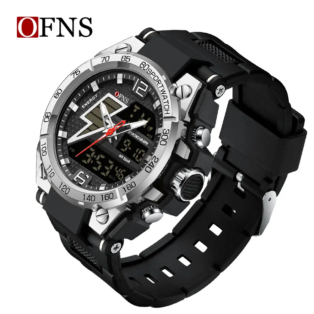 OFNS Black Multi-Function Waterproof Watch for Men - Image 9