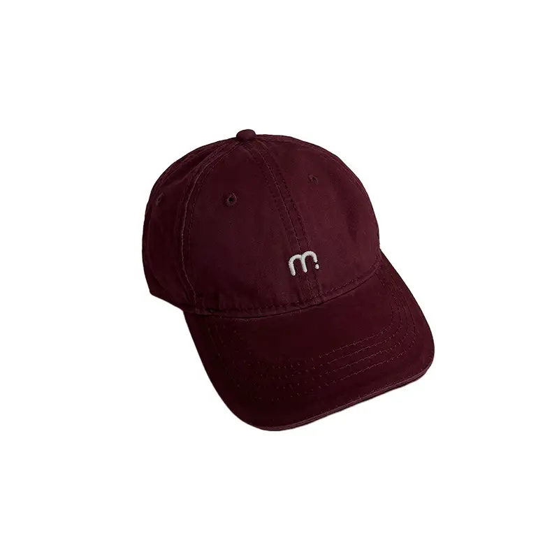 Maroon Letter Embroidered Baseball Cap for Girls Boys