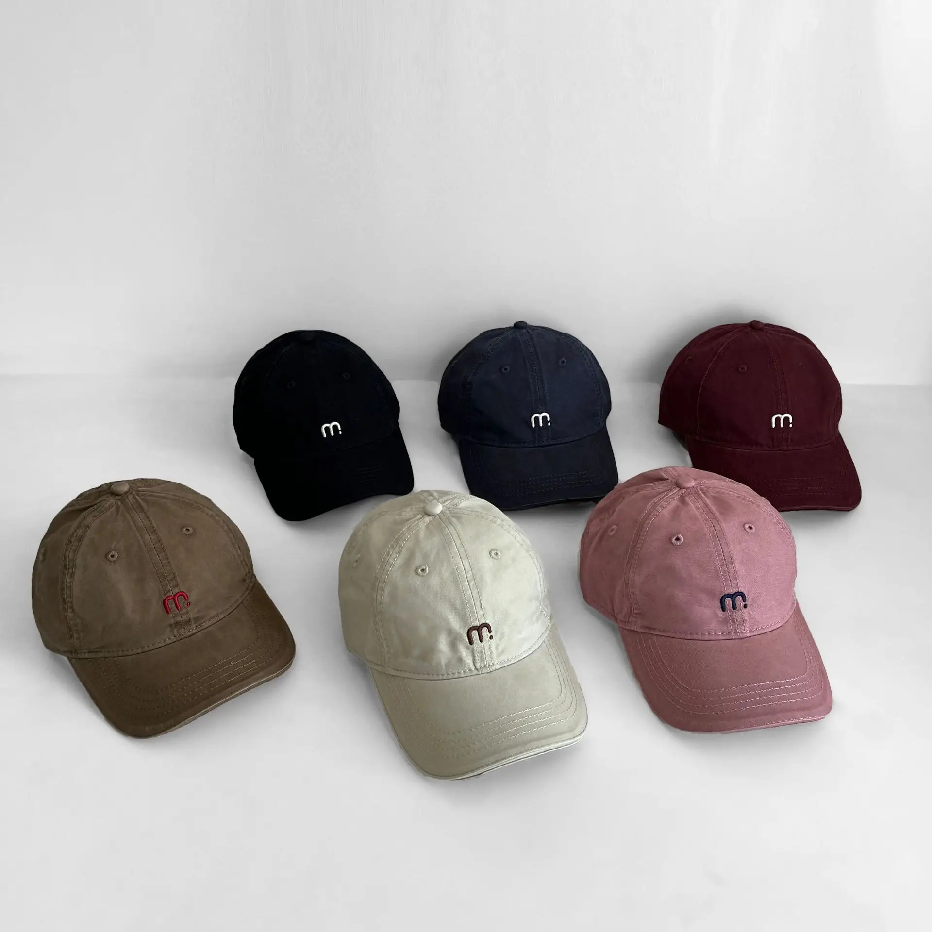 Maroon Letter Embroidered Baseball Cap for Girls Boys — feature 1