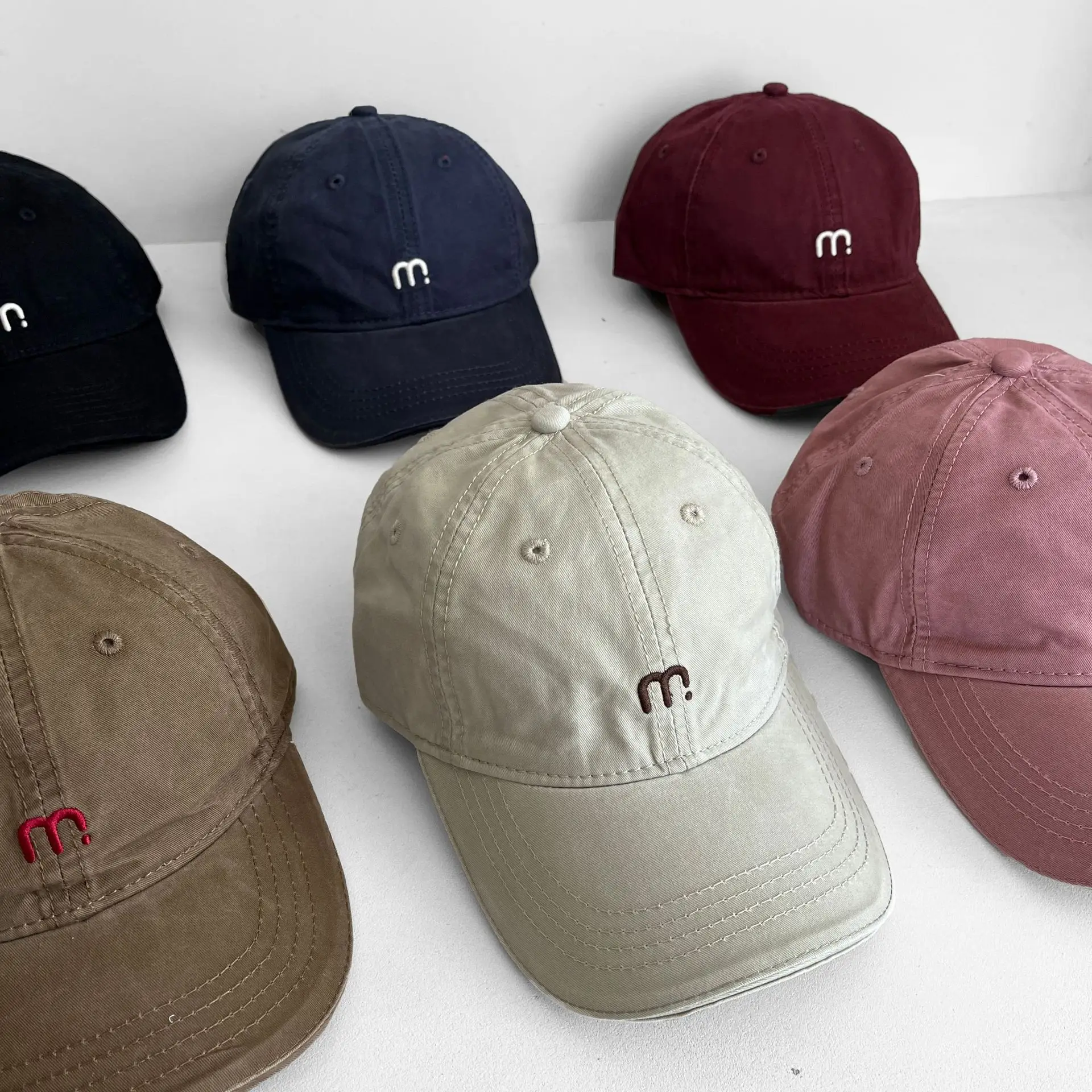 Maroon Letter Embroidered Baseball Cap for Girls Boys — feature 4