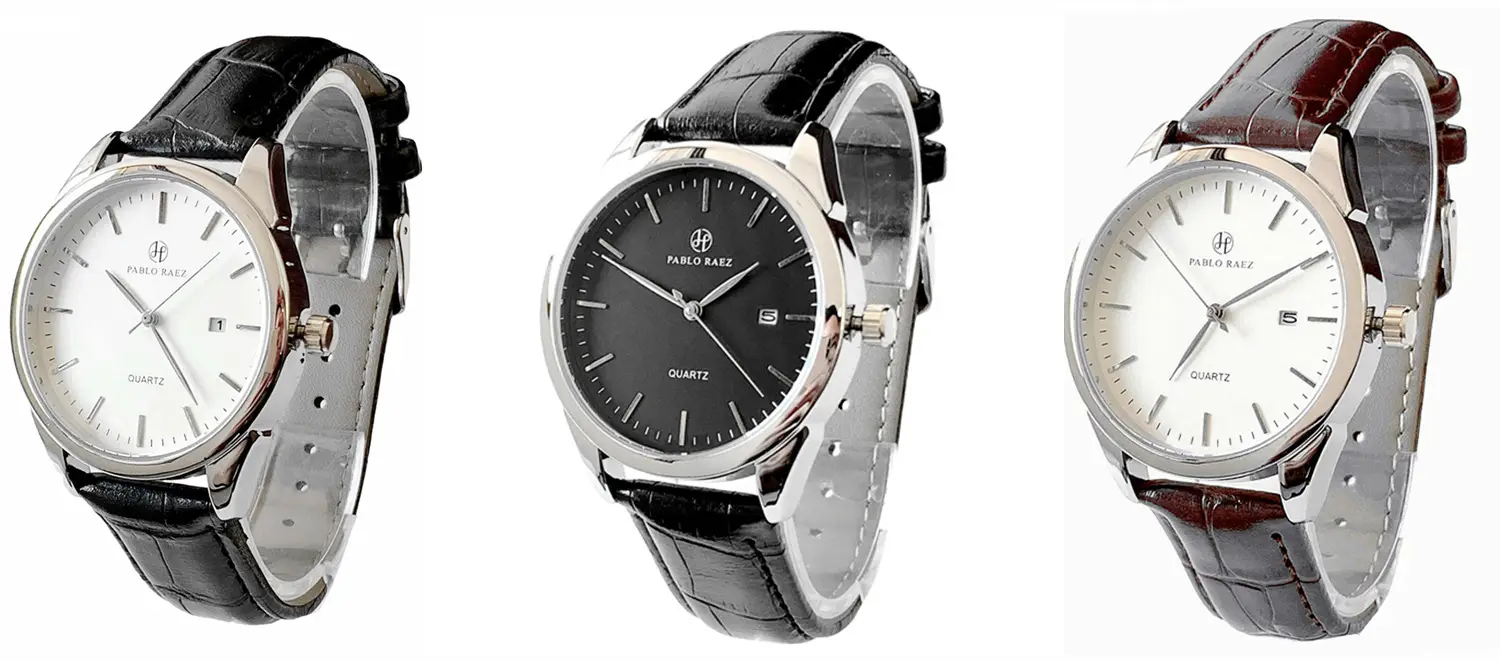 Men's Simple Quartz Watch with Brown Leather Strap — feature 7