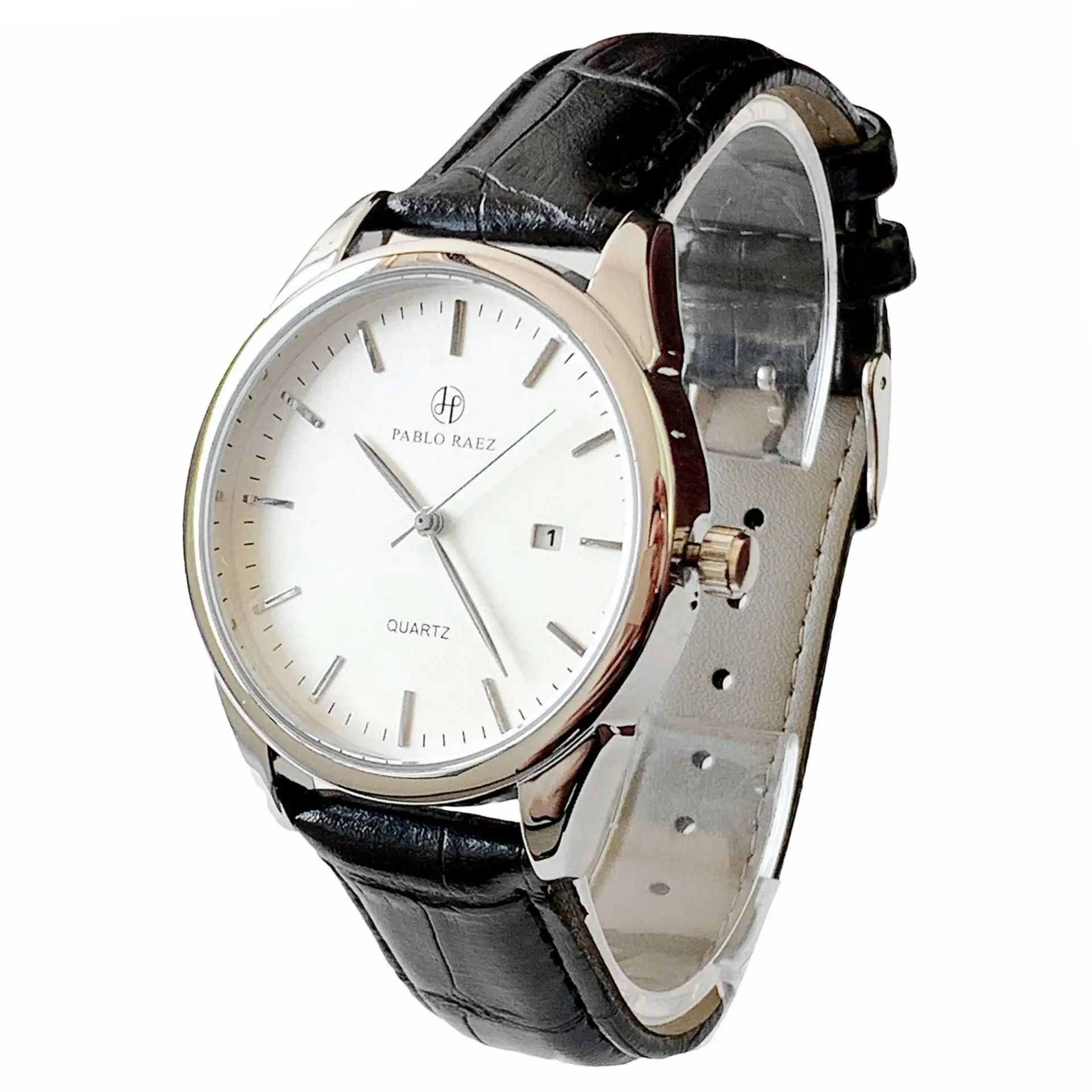 Men's Simple Quartz Watch with Brown Leather Strap