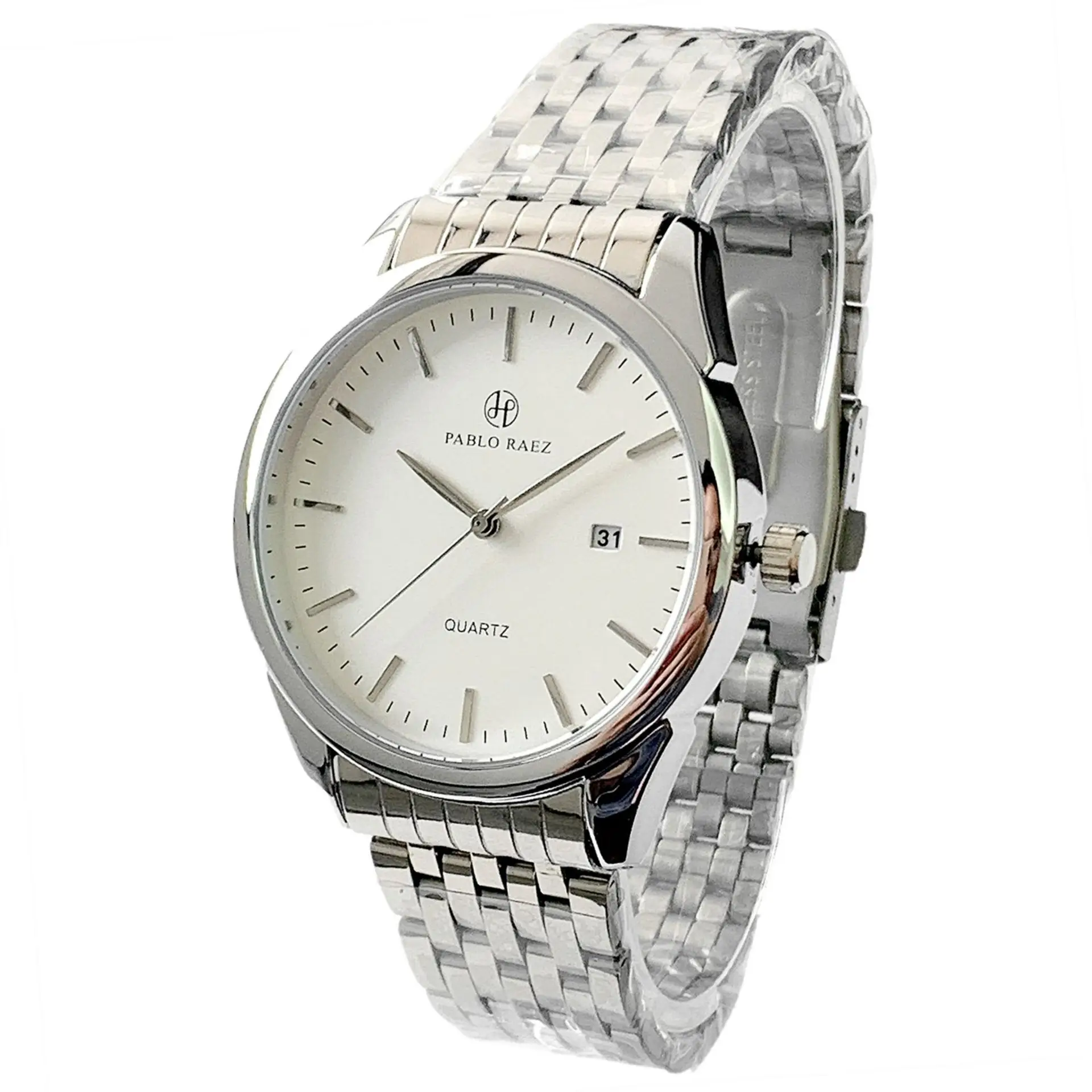 Men's Simple Quartz Watch with Brown Leather Strap