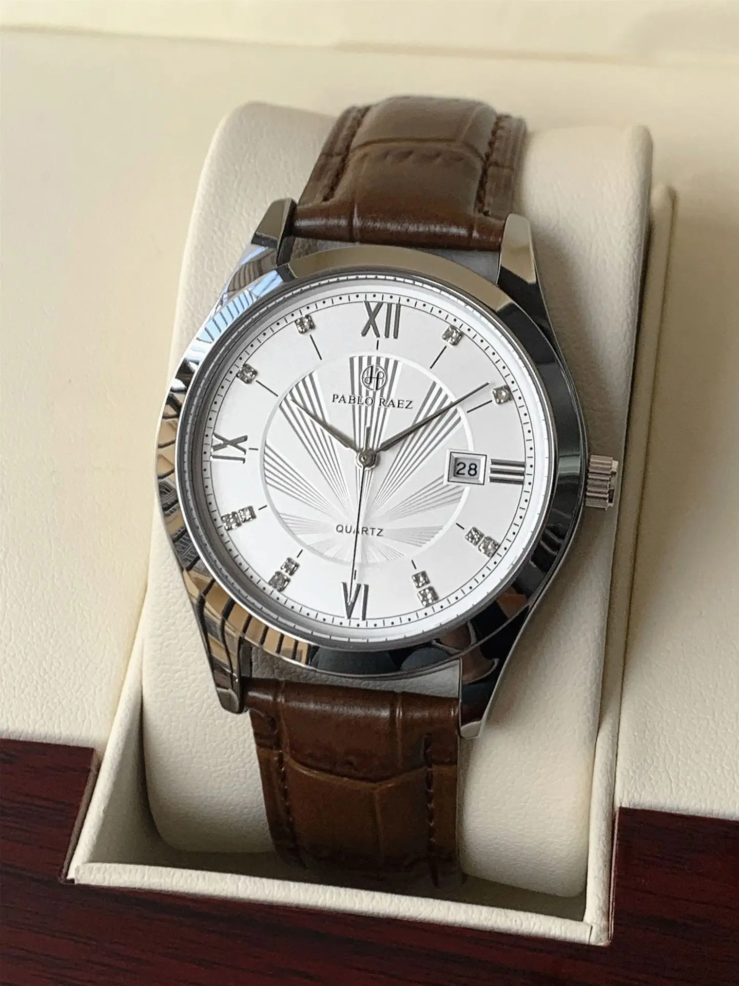 Pablo Raez Men's Quartz Watch Black Leather Band — feature 15