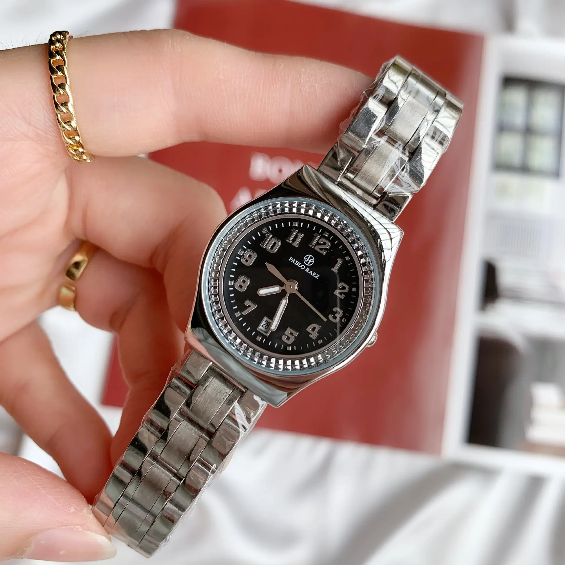 Stainless Steel Butterfly Dial Women's Watch