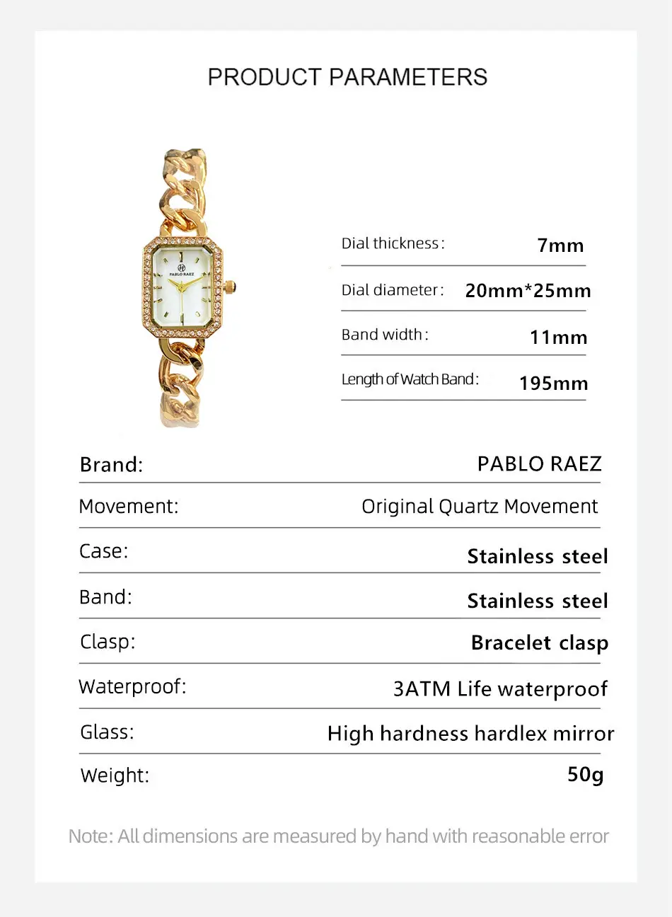 Golden Rhinestone Bracelet Watch for Women — feature 16