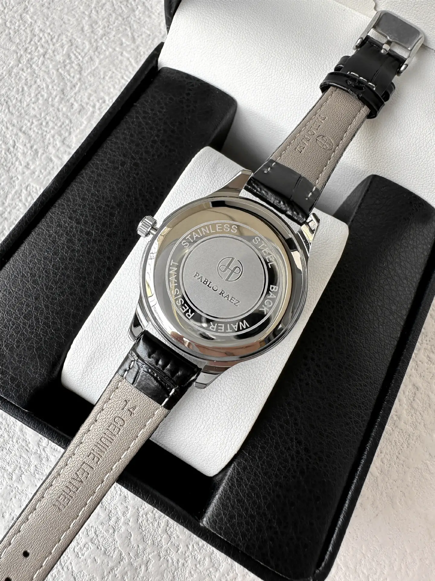 PABLO RAEZ Diamond Watch for Women Black Leather — feature 13