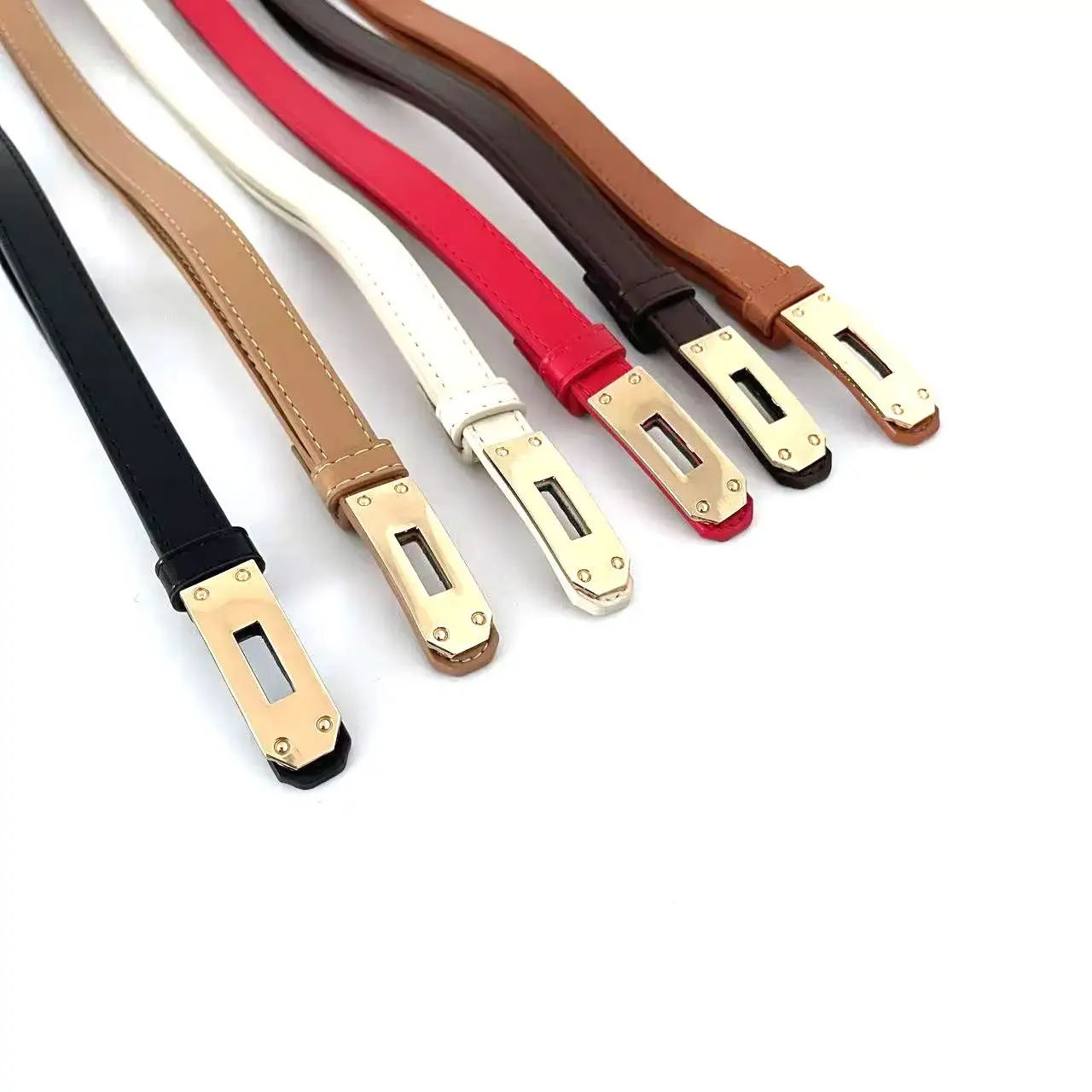 Gold Plated Rotating Buckle Belt for Women — feature 6
