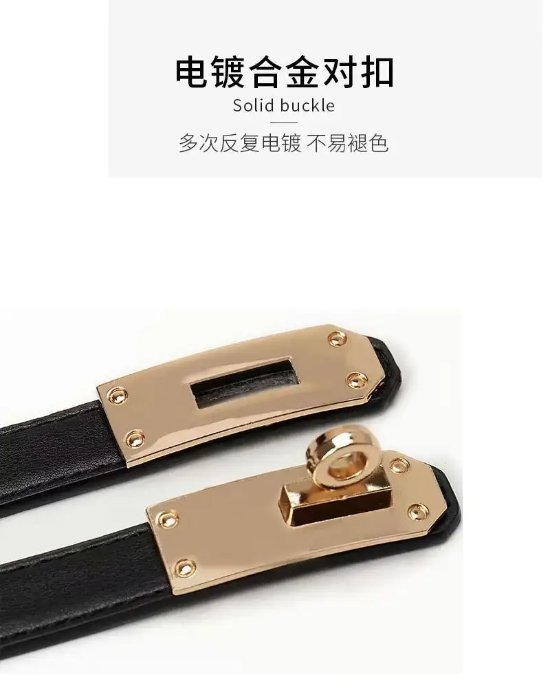 Gold Plated Rotating Buckle Belt for Women — feature 9