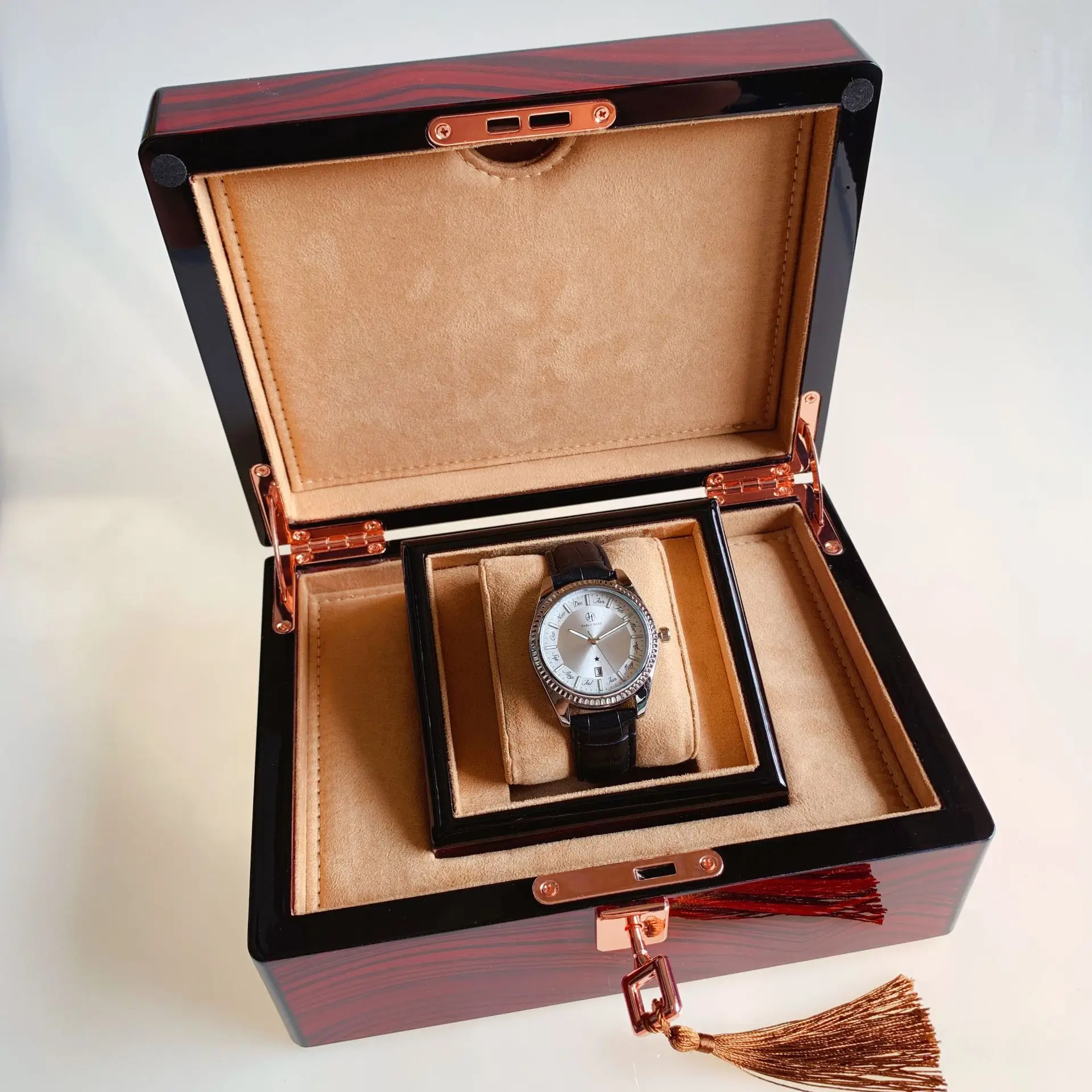 Men's Quartz Watch with Purple Belt & Crystal Dial — feature 19