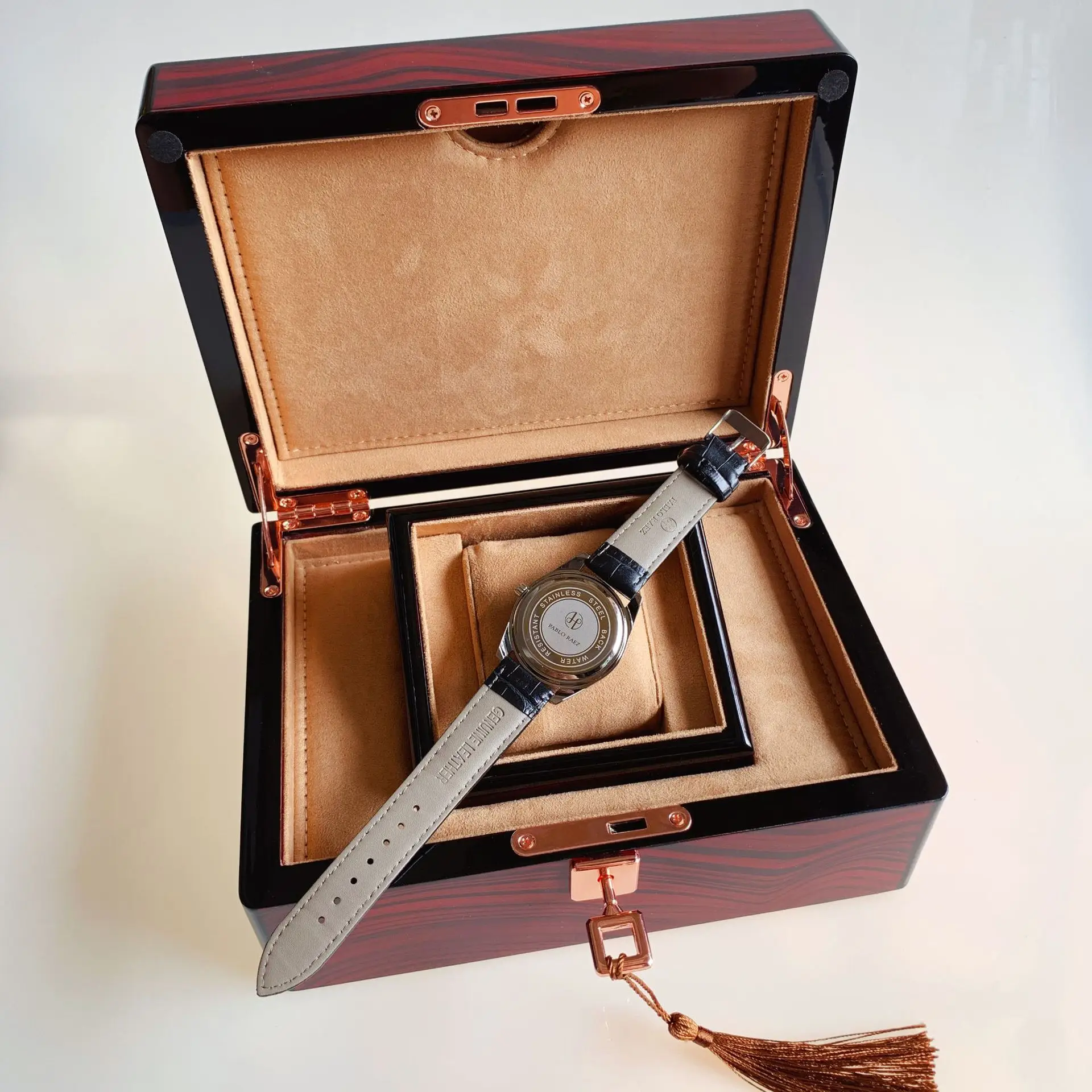 Men's Quartz Watch with Purple Belt & Crystal Dial — feature 27