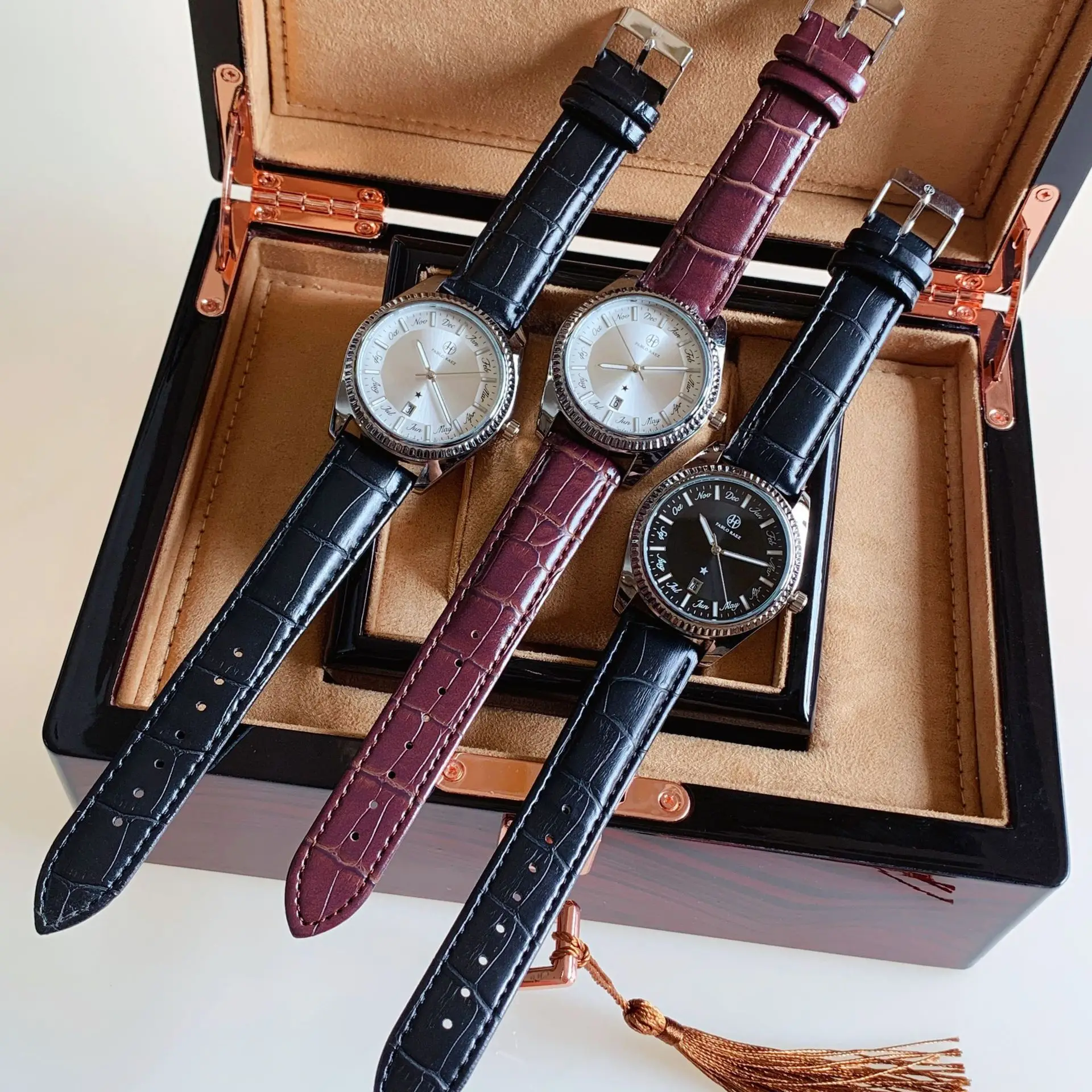 Men's Quartz Watch with Purple Belt & Crystal Dial — feature 28