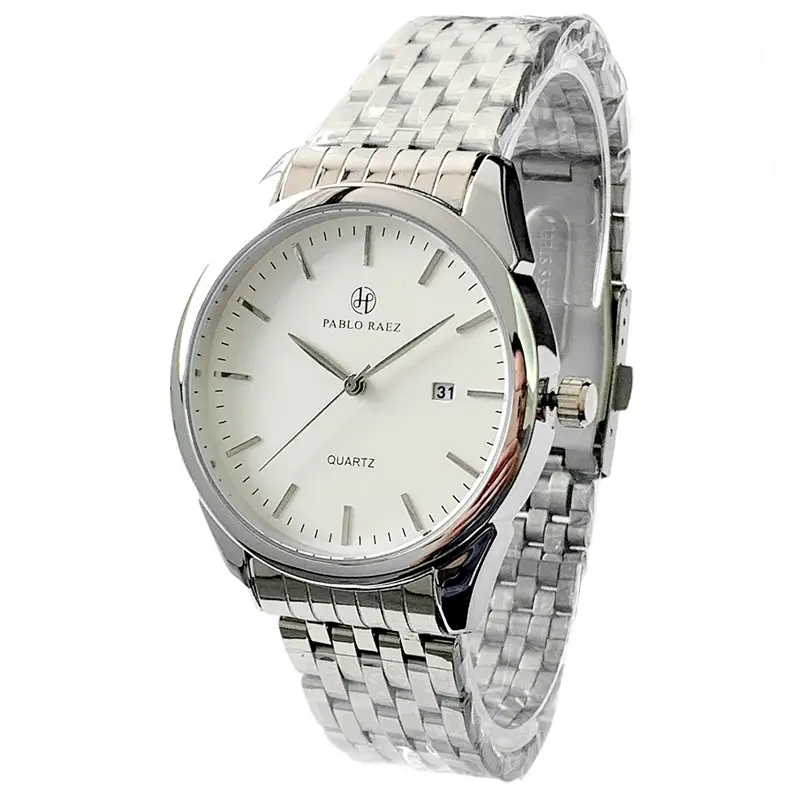 Men's Steel Band Quartz Watch with Back Polish - Image 9