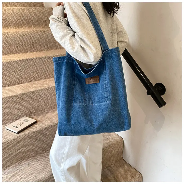 Denim Tote Bag "Catch the Good Things" Black — feature 29