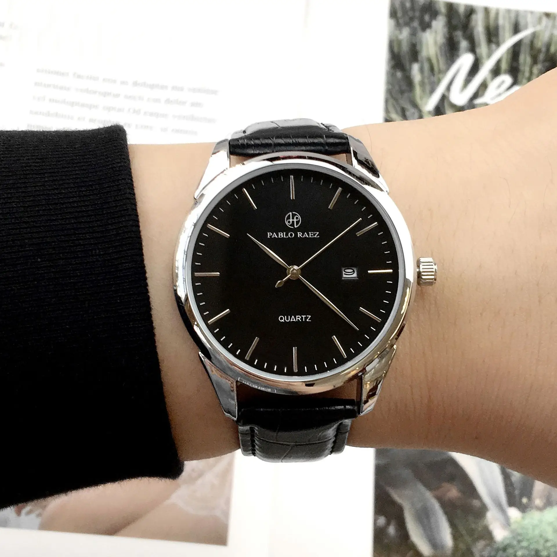 Men's Brown Leather Belt Watch Quartz Analog — feature 22