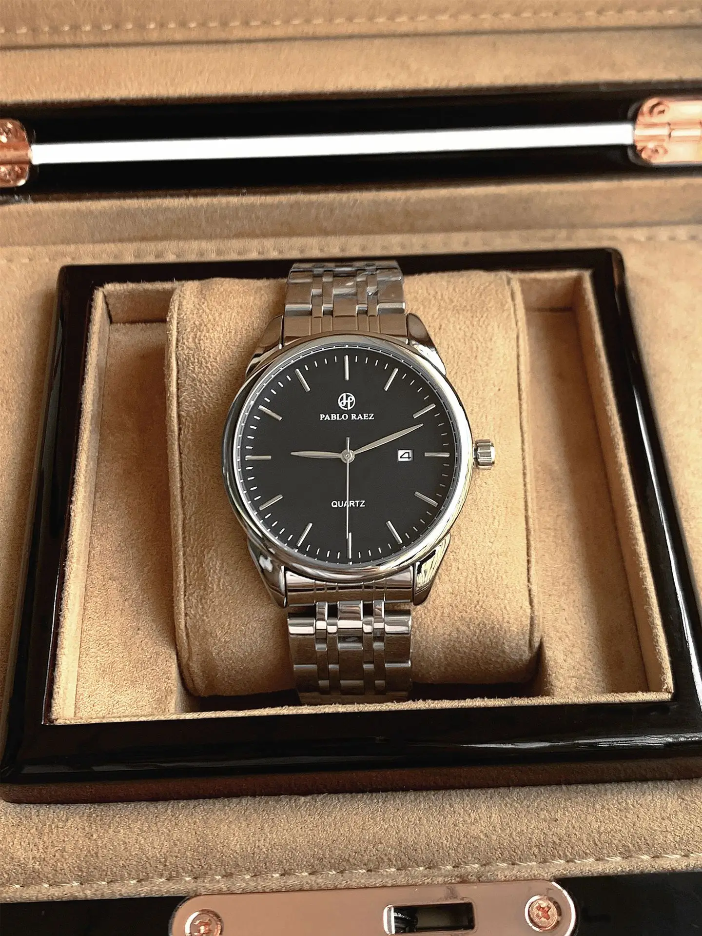 Men's Brown Leather Belt Watch Quartz Analog — feature 30