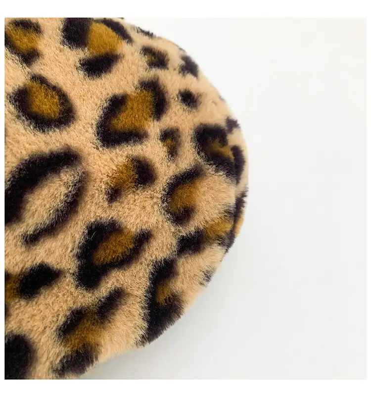 Pink Leopard Print Plush Shoulder Bag — feature 22