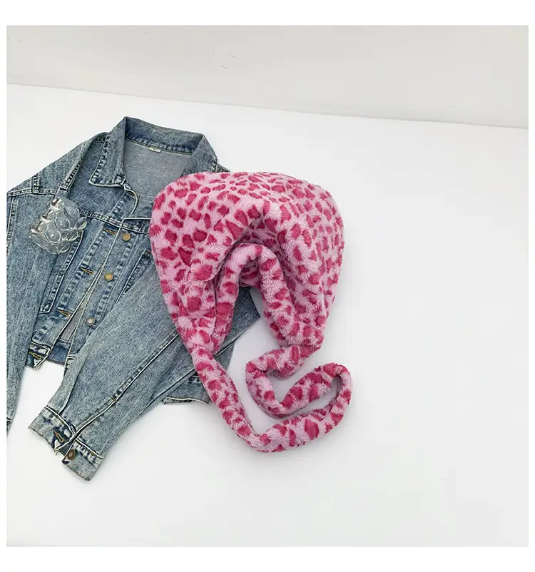 Pink Leopard Print Plush Shoulder Bag — feature 30