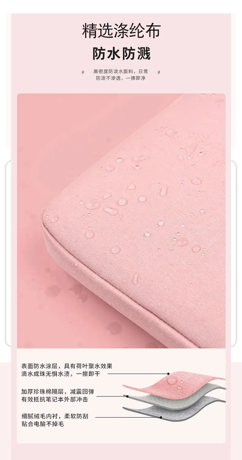 Pink Waterproof Laptop Bag for Women 14" — feature 10
