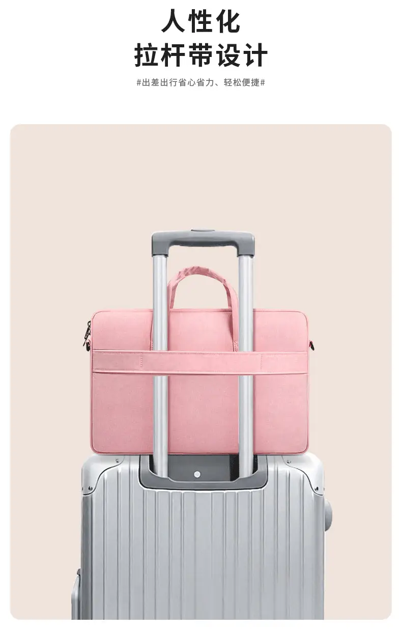 Pink Waterproof Laptop Bag for Women 14" — feature 11