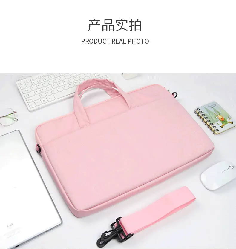 Pink Waterproof Laptop Bag for Women 14" — feature 14