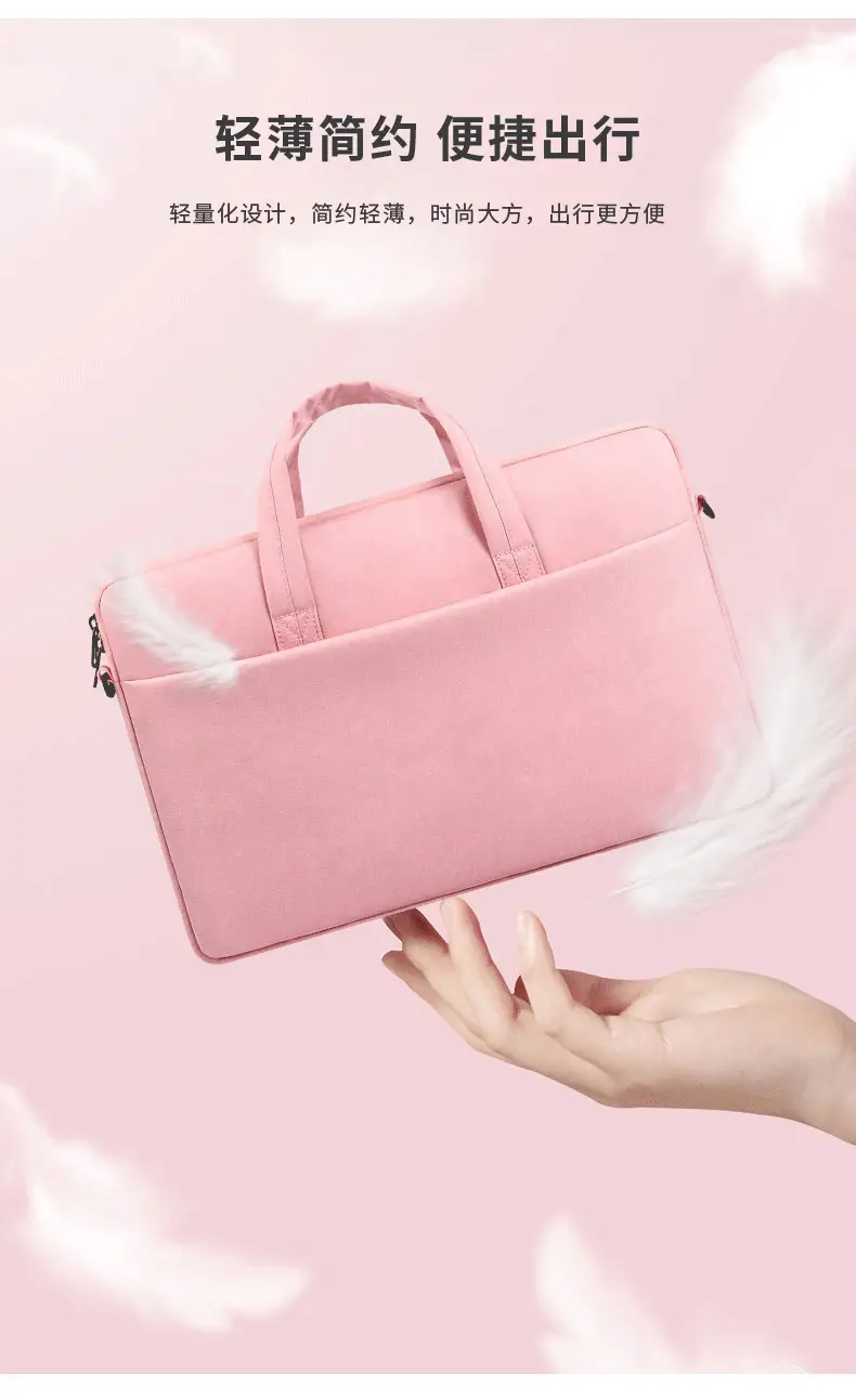 Pink Waterproof Laptop Bag for Women 14" — feature 6